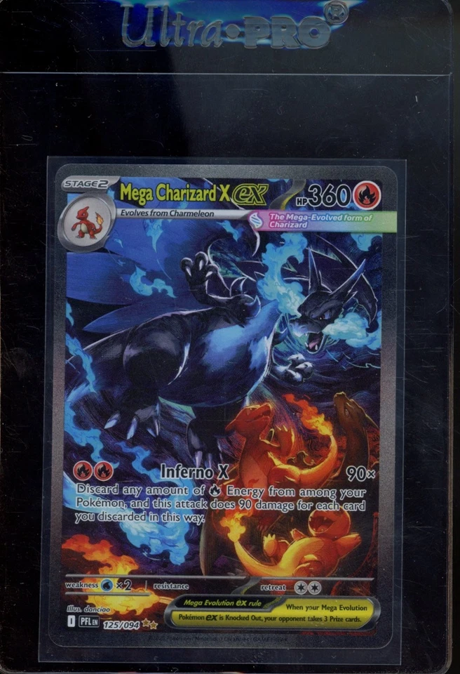 2025 POKEMON PHANTASMAL FLAMES MEGA CHARIZARD X EX SPECIAL ILLUSTRATION RARE 125 - Image 1 of 2