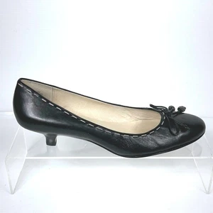 Zapatos de salón AK Anne Klein Iflex talla 9,5 de cuero negro con lazo de gatito mayo para mujer - Imagen 1 de 13