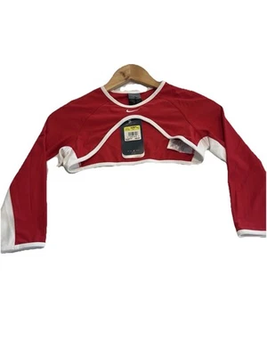 Nike Pro Dri-FIT Shirt Womens Small Red Long Sleeve Crop Top Active NWT $35 - Image 1 of 4