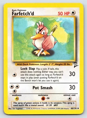 Base Set 2 - LP - Farfetch'd 040/130 Normal US Seller - Image 1 of 2