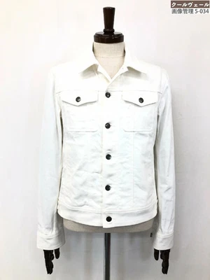 Burberry Black Label D1F32-153-02 Forro Bb Check Chaqueta Denim Blanca Blusa Hombres Foto 1 de 4