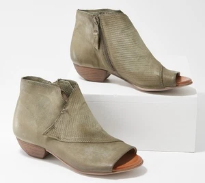 Miz Mooz Leder weite Peeptoe Stiefeletten - Camp in Salbei 6,5-7W - Bild 1 von 1