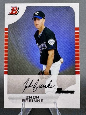 Bowman Béisbol 2005 Zack Greinke #97 Kansas City Royals Blanco/240 Foto 1 de 2