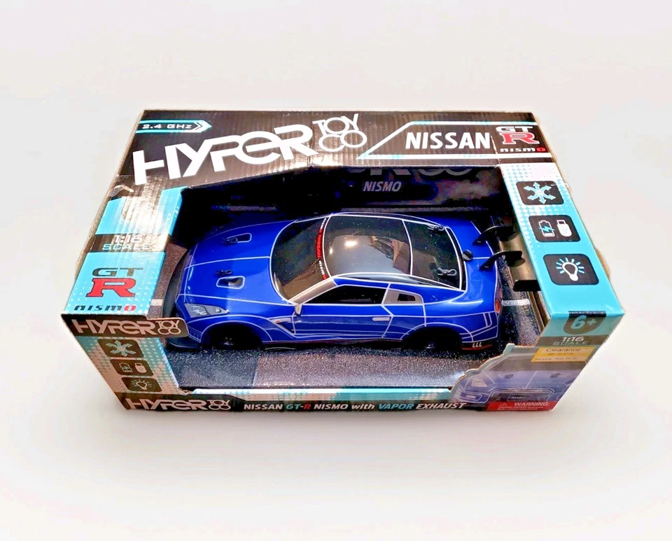 Hyper RC Nissan GTR Rechargeable Car with LED/Vapor Effects 1:16 Scale 🆕 - Image 1 of 4