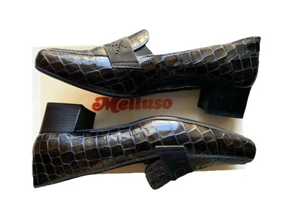 Mocassini Melluso donna Nero Opaco tacco medio scarpe comode Made in Italy - Immagine 1 di 4