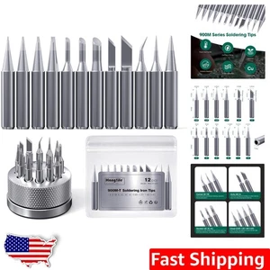 900M Punte per Saldatore 12pz Supporto in Rame Viola per Hakko - Foto 1 di 9