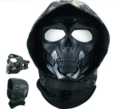 Calavera Guayma Airsoft Paintball Máscara Táctica Cara Completa Cyberpunk con Bk  Foto 1 de 4