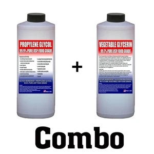 Propylene Glycol & Vegetable Glycerin Combo, 99.7% Pure Food Grade USP VG PG - Picture 1 of 8