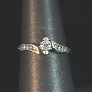 Marquise Diamond Engagement Ring Apporx. .20 CT. 10K Yellow Gold 3.6 (GO1053519) - Picture 1 of 6