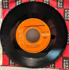 B90 Fernando De Madariaga: Un Amor Sin Mañana/ Mis Ojos Mienten, RCA XRPBO 790 - Foto 1 di 2