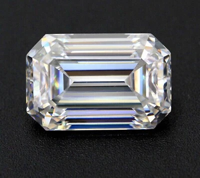 Lab-Grown Emerald Cut Gems 3 Ct White Diamond EGL Loose D VVS1 Clarity VN 4OUW - Image 1 of 4