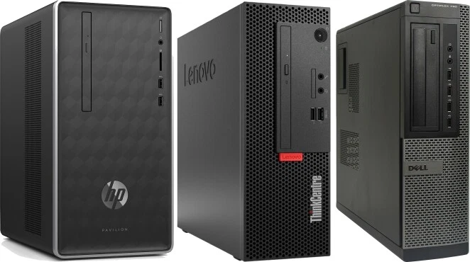 Dell/HP Ordenador PC Escritorio Intel i3/i5/i7 16GB RAM 480GB SSD 1TB Ventana - Imagen 1 de 4