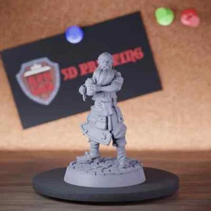 Bald Innkeeper Miniature Townfolk Mini Dungeons and Dragons DnD 5e TTRPG - Picture 1 of 8
