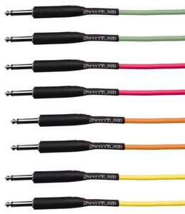 Fluorescent Neon (DA-GLO) Guitar Lead - GREEN, PINK, ORANGE or YELLOW 6 Metres - Picture 1 of 4