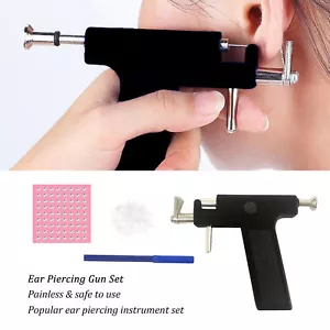 Schnell Ohrlochpistole Piercing Gun Stechen Pistole Ohrstecker Ohrring Set Neu - Bild 1 von 7