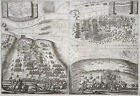 Rheinfelden Bataille 1638 Original Gravure sur Cuivre Theatrum Europäum 1639