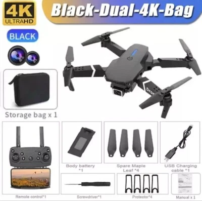 RC Drone 4K Professinal With 1080P Wide Angle HD Camera Foldable Helicopter - Image 1 of 4