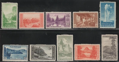 US 1934 SC# 740 - 749 - National Parks Year - M-HR Lot # 27 - Image 1 of 2
