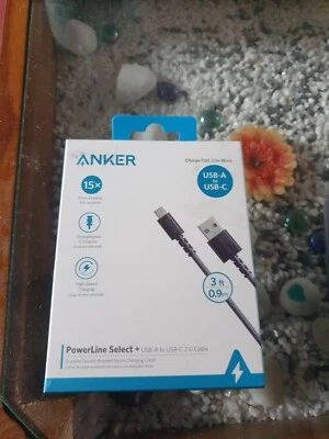 Cable Anker Powerline rojo USB A a USB C 0,9 m/3 pies Foto 1 de 4