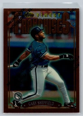 1996 Topps Finest #309 Gary Sheffield Franchises Marlins (B) - Image 1 of 2