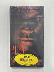Fallen VHS 1998 Re-Sealed Denzel Washington John Goodman Thriller Pre-Viewed - Foto 1 di 6
