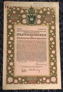 share stock bond Wien Vienna Austria 1918. year  - Picture 1 of 4