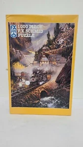 Vintage FX Schmidt Silver Belle Run Ted Blaylock 1000 Puzzle Railroad 1995 - Picture 1 of 3