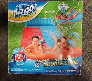 H2O Go Tsunami Splash Ramp 16 Ft. Double Slip & Slide 4C - Picture 1 of 6