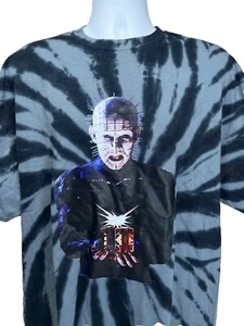 Hellraiser T-Shirt 2XL Tie Dye Gray & Black Horror Shirt Pinhead Custom Iris - Picture 1 of 8