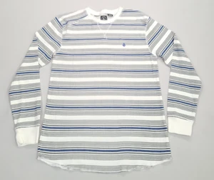 Volcom Shirt Adult Medium White Blue Comfort Long Sleeve Casual Mens - Picture 1 of 7