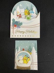 Pokemon Happy Holidays 2022 Ornament & Card Pikachu Fuecoco Quaxly Sprigatito - Picture 1 of 4