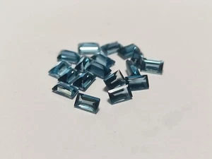 London Blue Topaz 5x3mm Baguette Cut – Watery Clarity, Faceted Gem - Picture 1 of 7