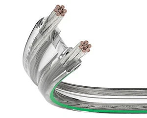 2m SP02 OFC Silver Plated 2in1 Bulk Speaker Cable HiFi Audio Home Studio Wire - Picture 1 of 8
