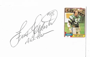 Frank LeMaster Signed AUTO Autographed 3x5 Index Card Philadelphia Eagles - Picture 1 of 1