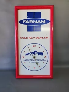 Orologio da parete vintage raro FARNAM in legno - USA - TESTATO - Foto 1 di 12
