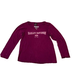 Camisa Harley Davidson Mujer Manga Larga Rosa Orange County Irvine California XL - Imagen 1 de 13