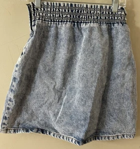BDG Urban Outfitters Denim Jean Mini Skirt M Acid Wash Blue Side Cut Zipper  - Picture 1 of 7
