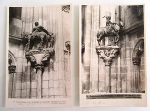 Postkarten Lot 2 x REGENSBURG Dom Außenfassade mit Skulpturen alte AK ca. 1950 - Bild 1 von 2