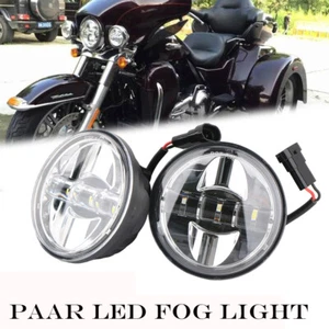 4.5" Inch LED Spot Fog Passing Lights Driving Lamp Motorbike For Harley Davidson - Picture 1 of 9