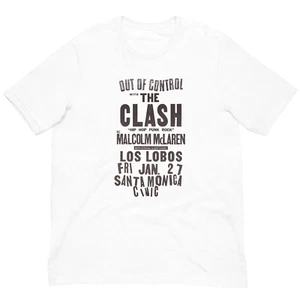 T-shirt The Clash Punk Flyer vintage grafica morbida Los Lobos Sex Pistols XS-3X - Foto 1 di 7