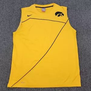 Iowa Hawkeyes Shirt Mens XL Yellow Gold Nike Volleyball Sleeveless Tank Y2K VTG - Picture 1 of 11