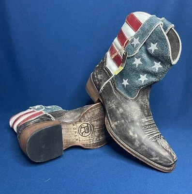 Botas Roper Western EE. UU. Talla 9 Mujer Tobillo EE. UU. 09-021-0977-0102 BR EXCELENTES Foto 1 de 4