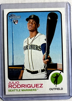 2022 Topps Heritage High Number #700- Julio Rodriguez Rookie Rc Card. - Image 1 of 2