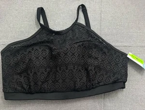 Cacique Swim Women's No-Wire Crochet High-Neck Swim Bikini Top size 16 - Picture 1 of 9
