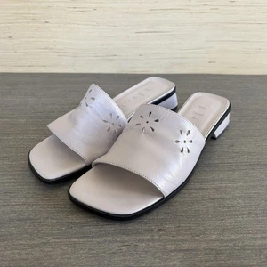 Sandali con tacco J Jill La Femme donna taglia 7,5 B rosa beige in pelle - Foto 1 di 18