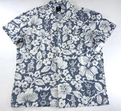 NWT Gap Camp Button Up Shirt Mens XL Blue Floral Hawaiian Shirt Cotton - Image 1 of 4
