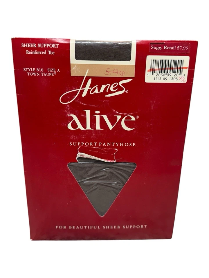 Hanes Alive Control Top Support Pantyhose 00810 - Town Taupe Size a