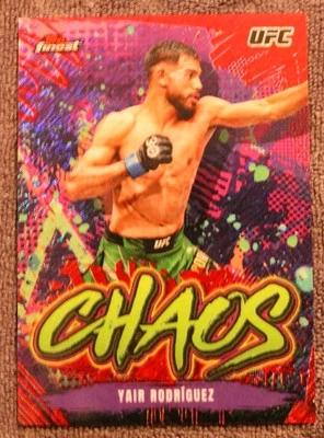 2024 Topps Finest UFC Yair Rodriguez Red Shimmer Chaos - Image 1 of 2