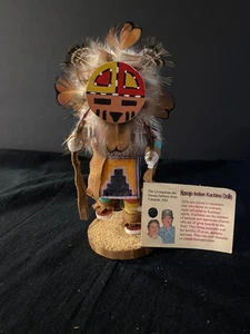 KACHINA Doll Indian SUNFACE Native American Southwestern Navajo Art W/ Card - Picture 1 of 9