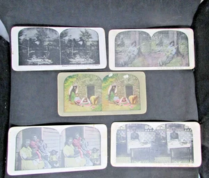 African American Stero view Card - Mixed Group of Five Cards      (W - Picture 1 of 11